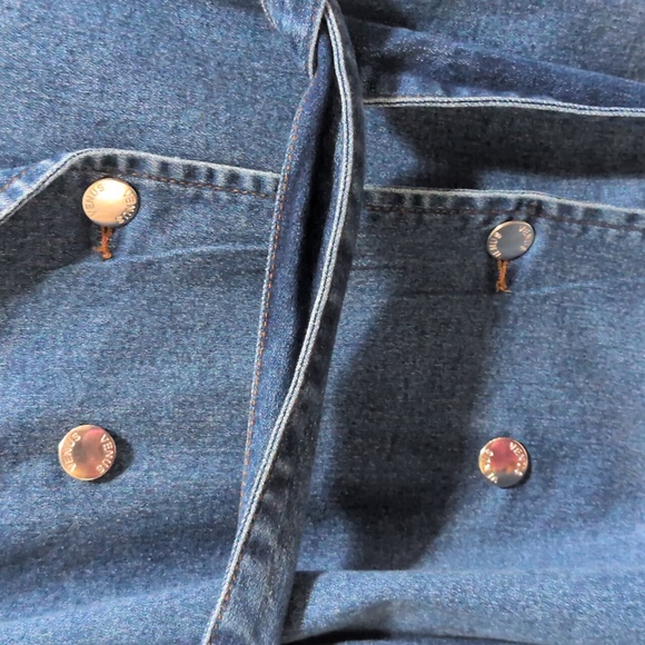 VENUS Women's Denim Trench Coat New Without Tags Belted Waist Size 2X - Picture 3 of 9